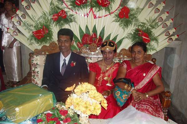 Backdrop for Red Sari Wedding